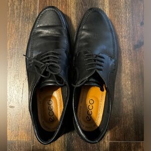 Mens Ecco Size 45 (US 11/11.5) Black Dress Shoes